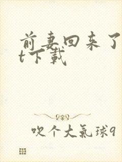 前妻回来了txt下载