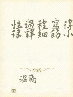 性过程写得很黄很详细的小说