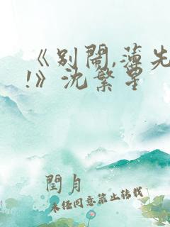 《别闹,薄先生!》沈繁星