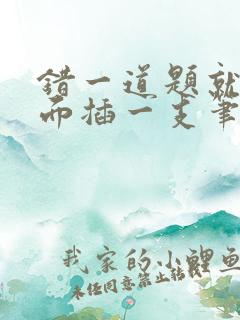 错一道题就往下面插一支笔怎么办