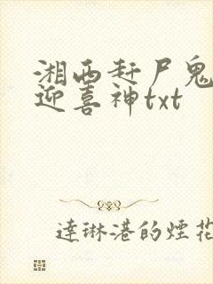 湘西赶尸鬼事之迎喜神txt