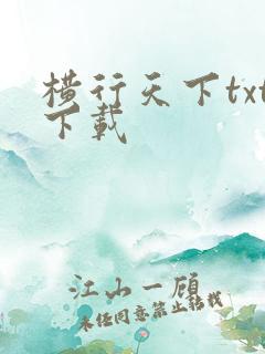 横行天下txt下载