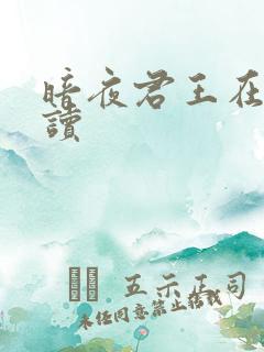 暗夜君王在线阅读