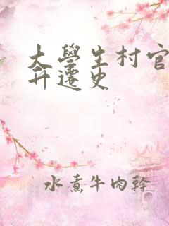 大学生村官艳遇升迁史