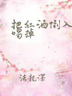 把红酒倒入b里喝掉