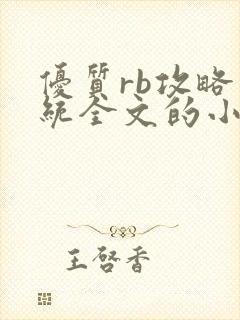 优质rb攻略系统全文的小说