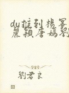 du推到杨幂赵丽颖唐嫣刘诗诗郑爽