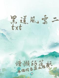 黑道风云二十年 txt
