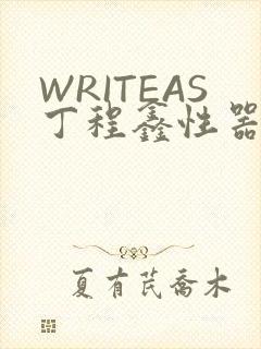 WRITEAS丁程鑫性器丰年