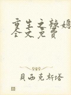 重生之辣媳当家全文免费