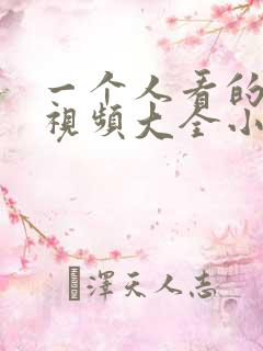 一个人看的免费视频大全小说