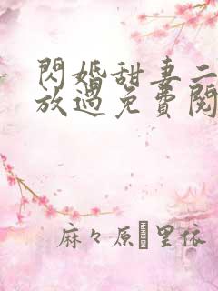 闪婚甜妻二爷求放过免费阅读