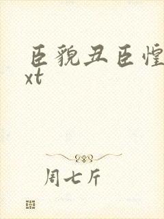 臣貌丑臣惶恐txt