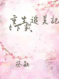 重生追美记txt下载