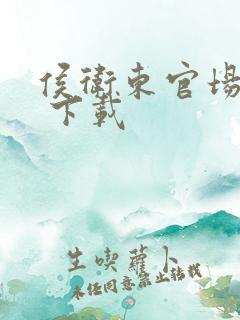 侯卫东官场笔记 下载