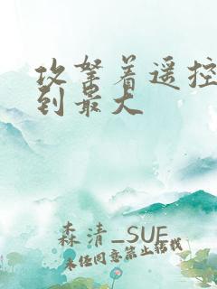 攻拿着遥控器开到最大