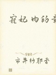 宠妃 肉的章节