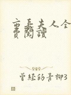 市长夫人全文免费阅读