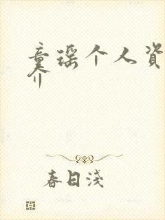 童瑶个人资料简介