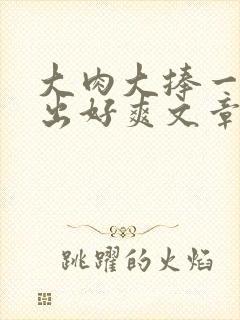 大肉大捧一进一出好爽文章