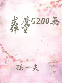 求魔5200无弹窗