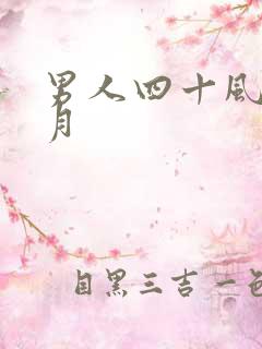 男人四十风花雪月