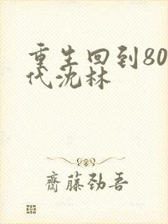 重生回到80年代沈林