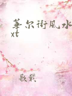 华尔街风水师txt