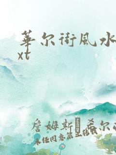 华尔街风水师txt