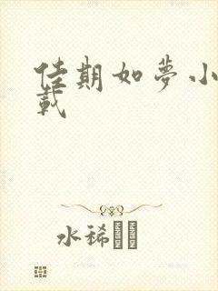 佳期如梦小说下载