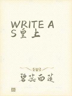 WRITE AS皇上