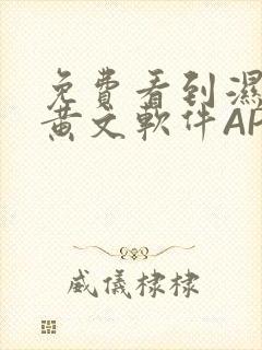 免费看到湿的小黄文软件APP