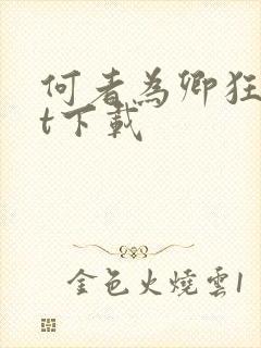 何者为卿狂txt下载