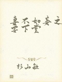 妻不如妾之夫人要下堂