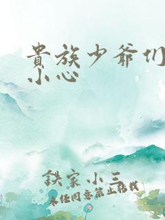 贵族少爷们 请小心