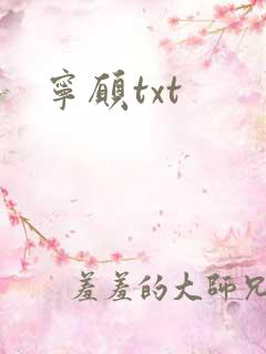 宁愿txt