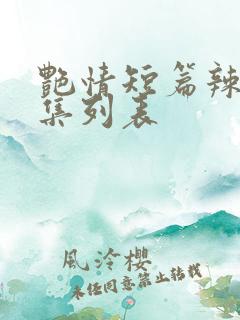 艳情短篇辣文合集列表