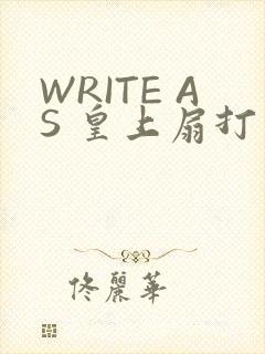 WRITE AS 皇上扇打