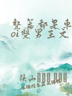 整篇都是车的doi双男主文