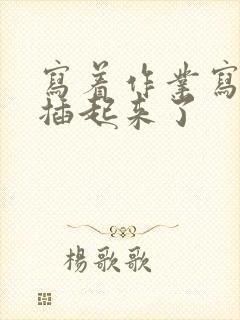 写着作业写着就插起来了