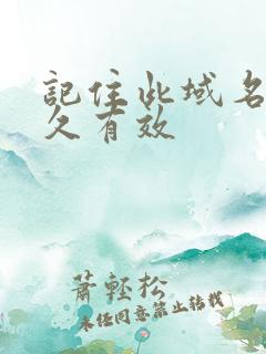 记住此域名记永久有效