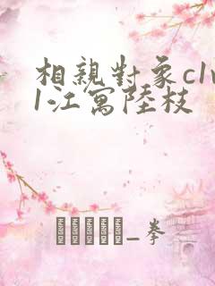 相亲对象c1v1江寓陆枝