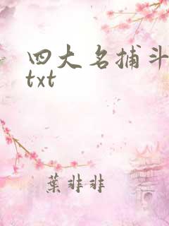 四大名捕斗将军txt