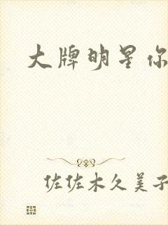 大牌明星你站住