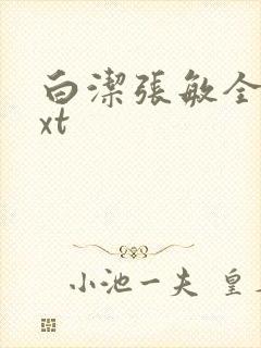 白洁张敏全集txt
