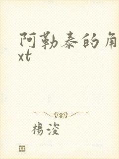 阿勒泰的角落txt