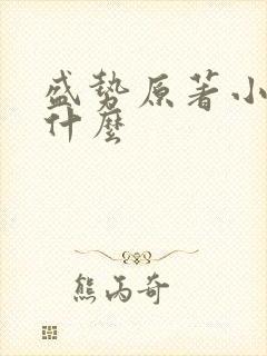 盛势原著小说叫什么