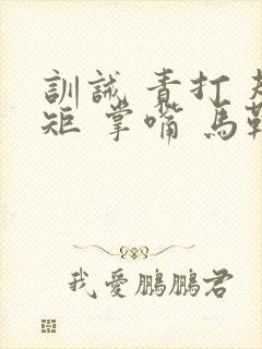 训诫 责打 规矩 掌嘴 马鞭