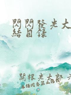 闪闪发光大团圆结目录