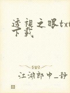 透视之眼txt下载